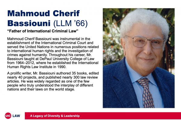 Mahmoud Cherif Bassiouni (LLM ’66), “Father of International Criminal Law”