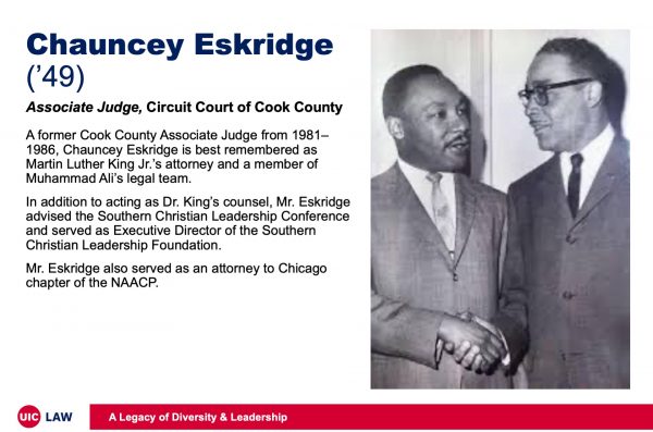 Chauncey Eskridge (’49), Associate Judge, Circuit Court of Cook County