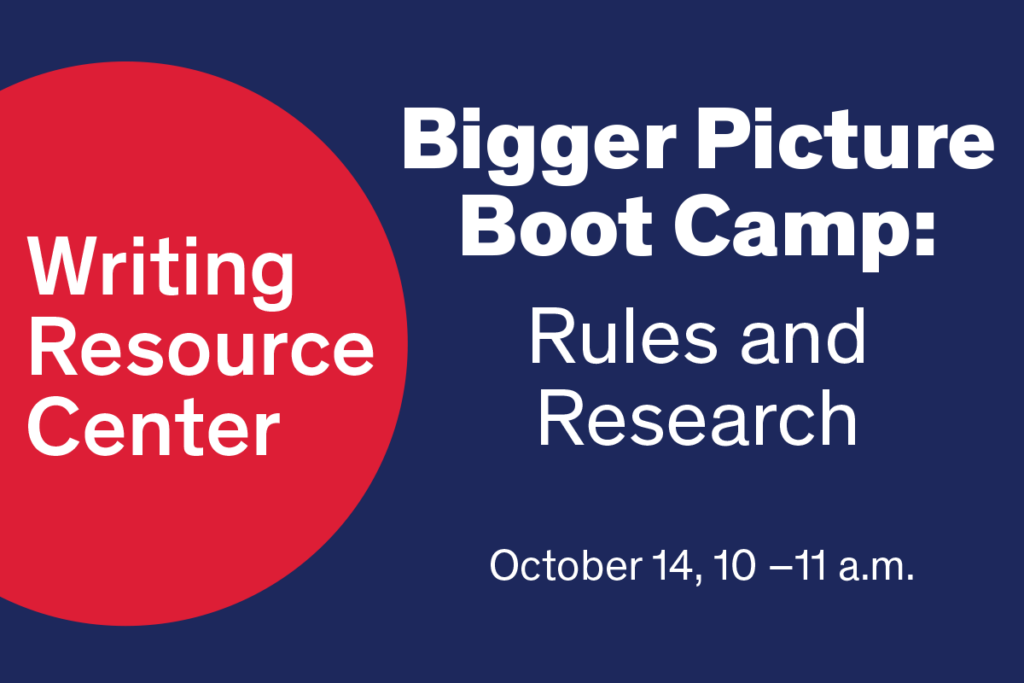 Bigger Picture Boot Camp : Rules and Research