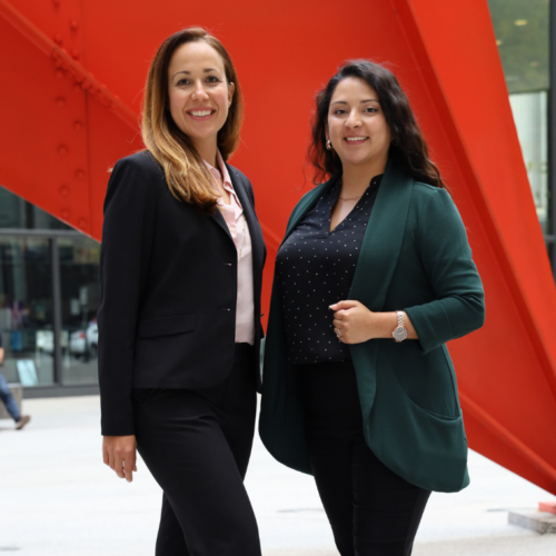 Professor Sarah Dávila A. and Staff Attorney Alejandra Palacios